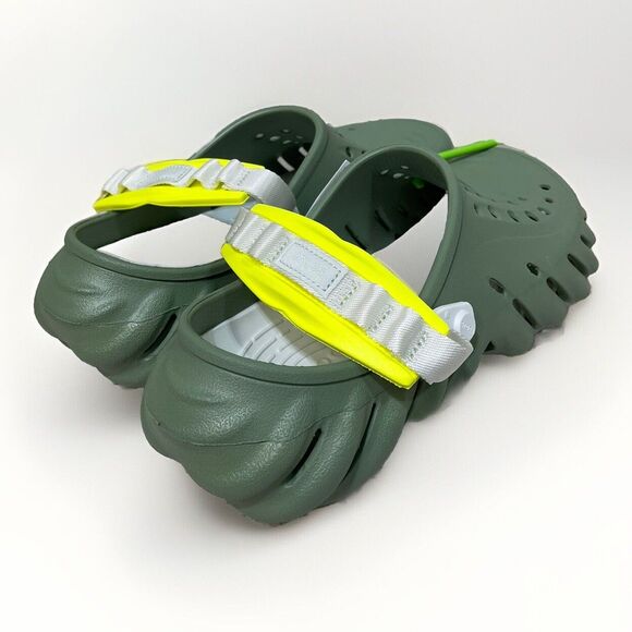 Crocs Echo Clogs Moss Green Unisex Adults Size 12 207937-308 Slip-on MSRP $70